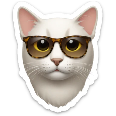 Cat with sunglasses sticker