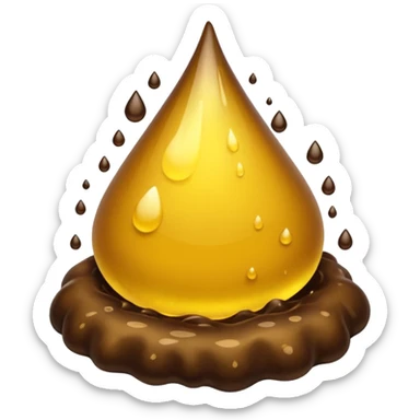 plain yellow drop and plain Pile of Poo  sticker