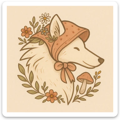 Give the Overwolf logo a cute cottagecore makeover sticker