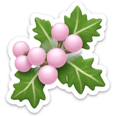 light pink mistletoe sticker