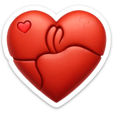 red beating heart sticker