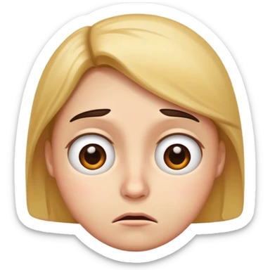 visibly annoyed face sticker