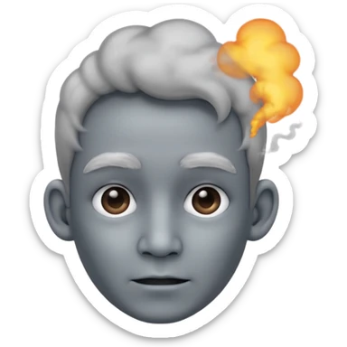 Smoke coming out of ears sticker