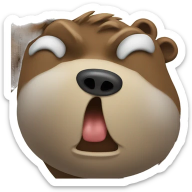 bear farting sticker