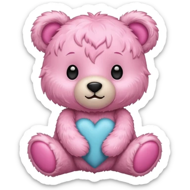 Proud feminine teddy bear sticker