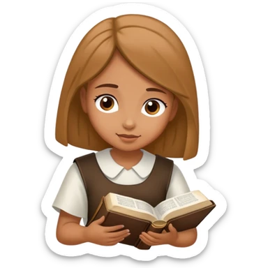 Girl studying the Bible  sticker