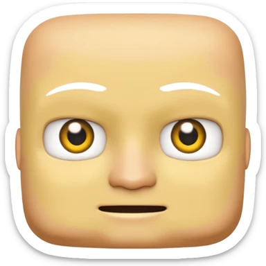 An Roblox Noob Face With An Normal expresion (Just An Bald Yellow Square With Eyes And Mouth) (An Litelar Yellow Square) sticker