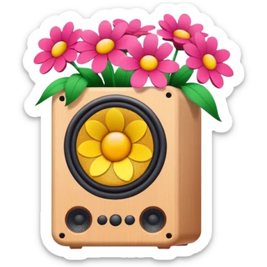 Flower speaker box bfdi sticker