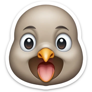 pigeon face crying laughing sticker