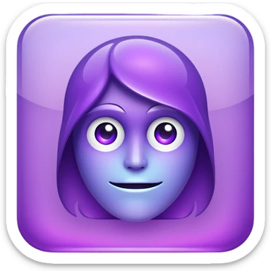 glitter cian and purple phantom sticker