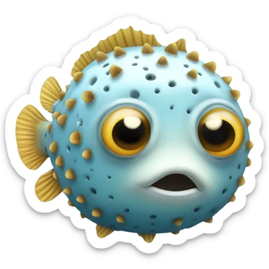 puffer fish sticker