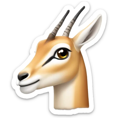 Gazelle smiling sticker