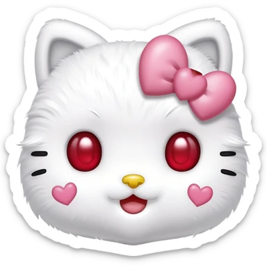 Hello kitty hearts eyes sticker