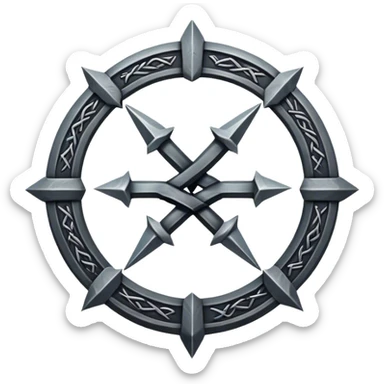 death metal nordic rune emblem sticker