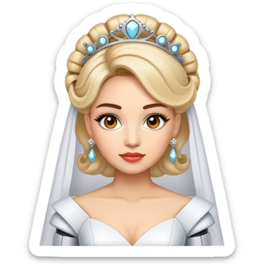 Vanessa Andrea as a wedding hair stylist queen robot sticker