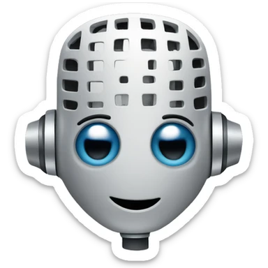 microphone symbol for a chatbot  sticker