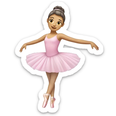 Ballerina che fa un passo di danza classica in indossando un abito lilla, rosa e argento sticker