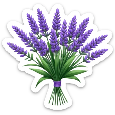 big bouquet Lavender, stem, leaf sticker
