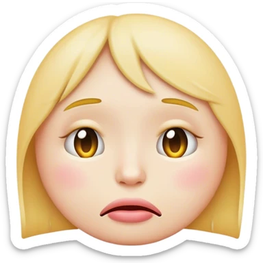 Emoji avec lèvre du bas sortie triste sticker