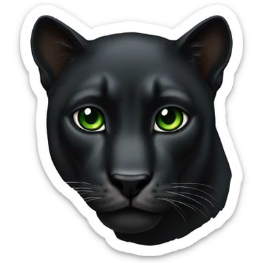 Animal pantera negra con ojos verdes sticker