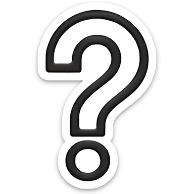 Question mark with three lines out to the side  sticker