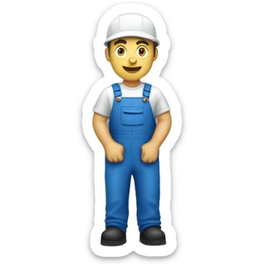 service technician with blue overallsKlicken, um Alternative zu verwenden sticker