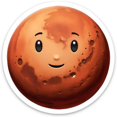 planete mars vue depuis l'espace sticker