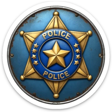  western police badge sticker