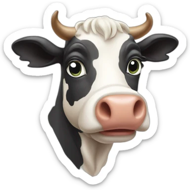 eyeroll cow sticker