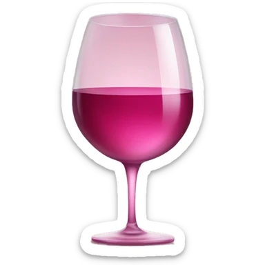 Pink glass of wine sticker
