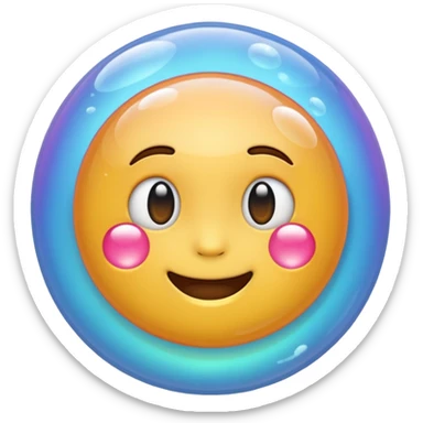 Emoji whit bublle
 sticker