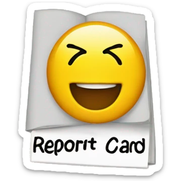 Report card sticker