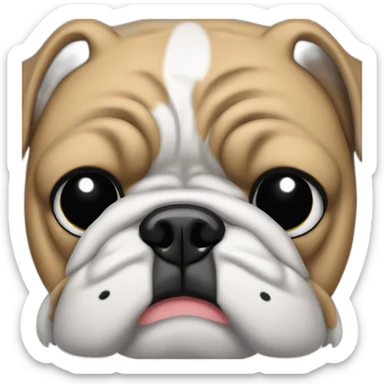 Perro bulldog francés con manchas  blanco y negro  sticker