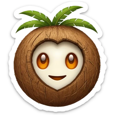 an indian coconut sticker