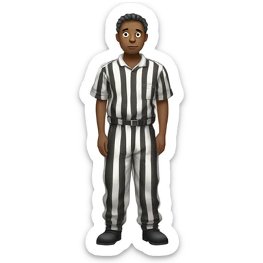 prisoner in prison uniform in Russia sticker