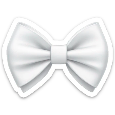 White bow sticker