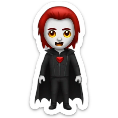 Grungy-vampire-themed sticker