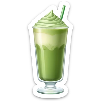 Matcha ice latte sticker