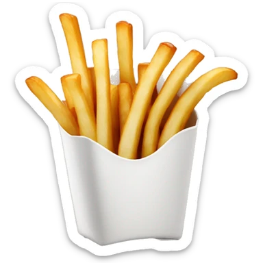 French fries with barbecue sauce and ranch sticker