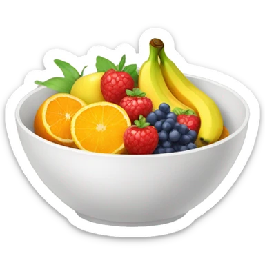 bowl of fruit sticker