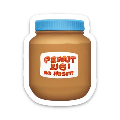 peanut butter jar no face simple plain sticker