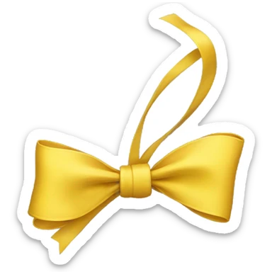 Yellow bow sticker