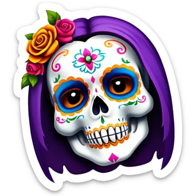 Create an image with día de los muertos topic to share with my Spanish students sticker
