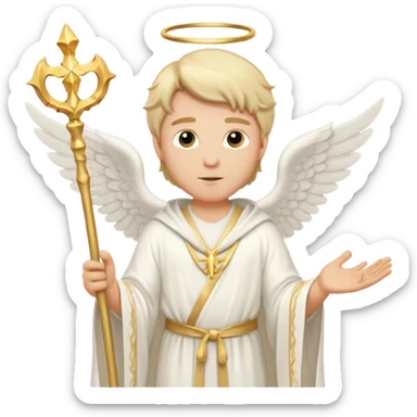 Healer male angel sticker