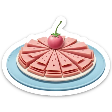 cold cuts (bologna on a platter) sticker