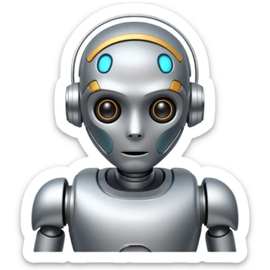 a stupid ai robot  sticker