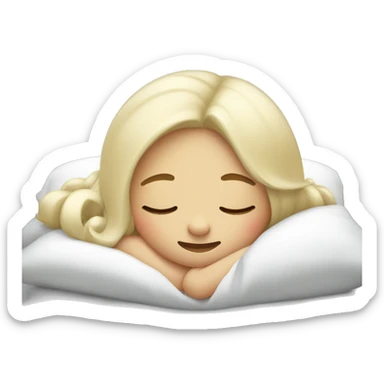 Vanilla girl sleeping sticker