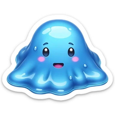 blob of blue slime sticker