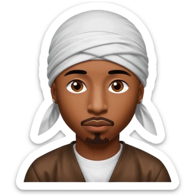 2Pac only face and durage sticker