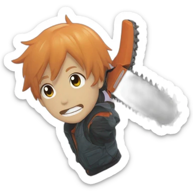 Chainsaw man from the anime named “ Chainsaw Man” sticker